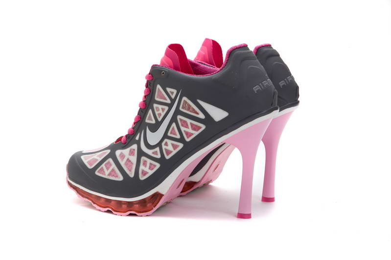 Nike Air femmes d amortissement talons bottes gris rose (2)